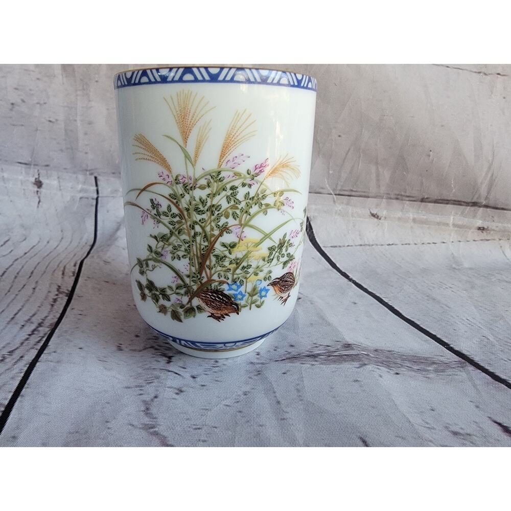 Franklin Porcelain Tea Cup Collection 12 Months of the Year September Quail